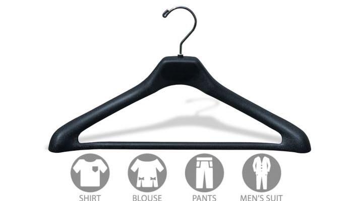8 Quality Hangers Heavy Duty Metal Suit Hanger Coat Hangers with Polished  Chrome (Suit Coat Hanger)