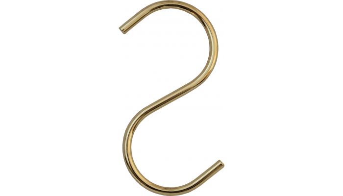 Solid Brass closed s hook in brass 1 1~2 inch high 3~4 inch wide 10kgs max