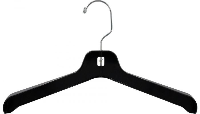 Black 16 Rubberized Non-Slip Metal Clothes Hangers