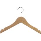 Kids Natural Wood Top Hanger W/ Notches (11" X 7/16")