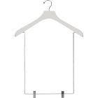 Oversized White Wood Display Hanger W/ 15" Clips (18" X 2")