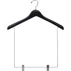 Matte Black Wood Display Hanger W/ 12" Clips (17" X 1")