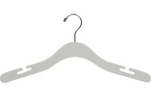 White Wood Top Hanger W/ Countersunk Hook & Notches (17" X 7/16")