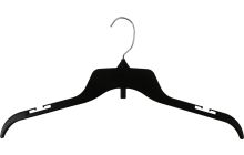 Black Plastic Top Hanger W/ Notches (17" X 7/16")