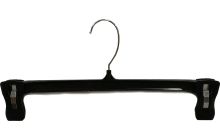 Black Plastic Bottom Hanger W/Clips (14" X 1/4")