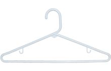 White Tubular Plastic  Hanger W/Notches (16 3/8" X 1/4")
