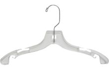 Junior Clear Plastic Top Hanger W/ Notches (14" X 7/16")