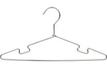Junior Chrome Metal Top Hanger W/ Notches (14" X 3/16")