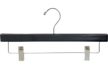 Black Wood Slim Line Bottom Hanger W/ Clips (14" X 1/4")