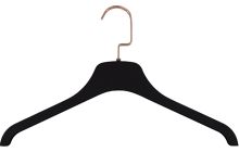 Rubber Coated Black Plastic Top Hanger (16" X 7/16")