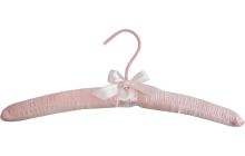 Petite Pink Satin Padded Top Hanger (15" X 1 1/4")