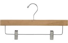 Natural Wood Slim Line Bottom Hanger W/ Clips (14" X 1/4")