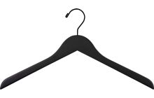 Matte Black Wood Top Hanger (17" X 1/2")