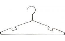 Children's Chrome Hangers: 14 inch Chrome Plated Wire Top Hanger-No Loop