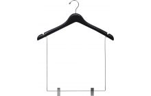Matte Black Plastic Combo hanger with Adjustable Clips and Notches